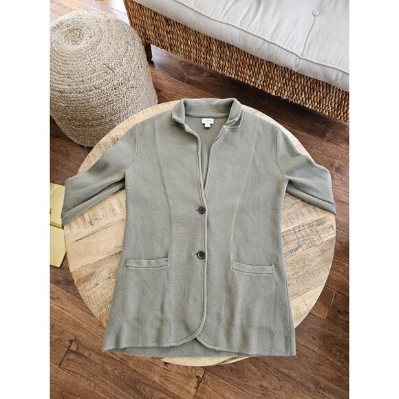 J. Crew Mercantile Sweater Blazer in Olive Green Women's Size S Career Preppy - Picture 6 of 10